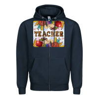 Navy Teacher Zipper Hoodie - LillyAllenDesigns