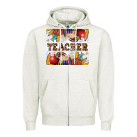 Oatmeal Heather Teacher Zipper Hoodie - LillyAllenDesigns