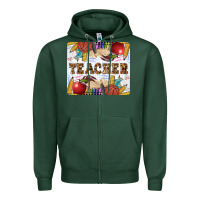 Sports Green Teacher Zipper Hoodie - LillyAllenDesigns