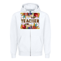 White Teacher Zipper Hoodie - LillyAllenDesigns