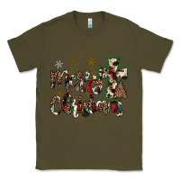 Army Green merry christmas wood slice ornament Classic Tee - JahusDesignShop