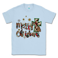 Dusty Blue merry christmas wood slice ornament Classic Tee - JahusDesignShop