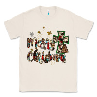 Natural merry christmas wood slice ornament Classic Tee - JahusDesignShop