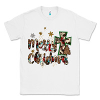 Merry Christmas Wood Slice Ornament Classic Tee | Teevron