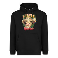Black cattle queen Heavyweight Hoodie - NancyCooperArtShop