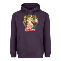 Plum cattle queen Heavyweight Hoodie - NancyCooperArtShop