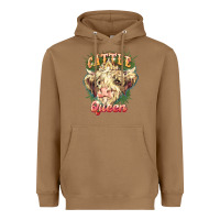 Toasted Coconut cattle queen Heavyweight Hoodie - NancyCooperArtShop