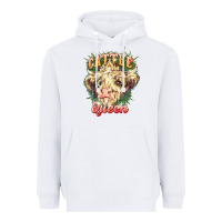 White cattle queen Heavyweight Hoodie - NancyCooperArtShop
