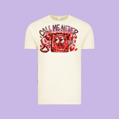 Call Me Never Vintage Tee Designed By Racoondesign