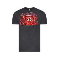 Vintage Black call me never Vintage Tee - RacoonDesign