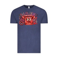 Vintage Denim call me never Vintage Tee - RacoonDesign