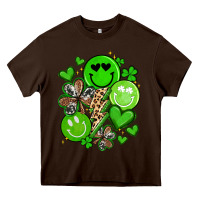 Chocolate Brown st patrick's day green smile Heavy Core Tee - Artiststas
