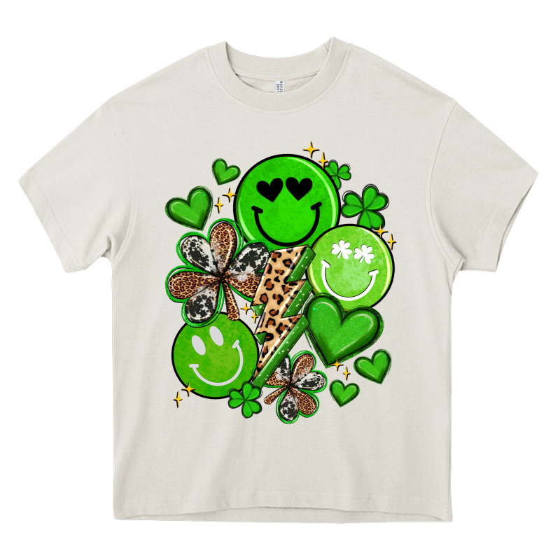 St Patrick's Day Green Smile Heavy Core Tee by Artiststas | Teevron