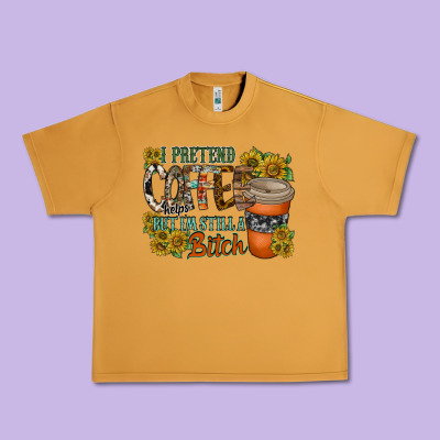 Coffee Urban Heavy Tee Designed By Racoondesign