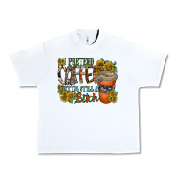 White coffee Urban Heavy Tee - RacoonDesign