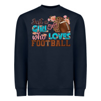Navy just a girl who loves football Heavyweight Sweatshirt - HRA Design Shop