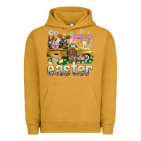 Pigment Peanut Butter Happy Easter truck with farm animals Urban Hoodie - NancyCooperArtShop