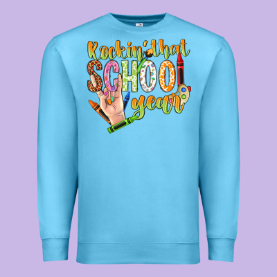 Rockin That School Year Premium Sweatshirt Designed By Nancycooperartshop