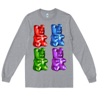 Heather Grey jellybear Long Sleeve Tee - AdoDesignShop