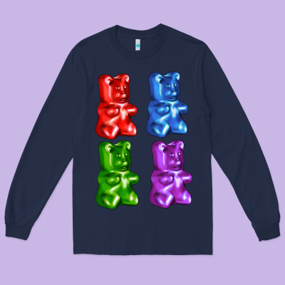 Jellybear Long Sleeve Tee Designed By Adodesignshop