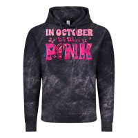 Cloud Black In October We Wear Pink Vintage Hoodie - texasbilliewilder