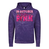 Cloud Purple In October We Wear Pink Vintage Hoodie - texasbilliewilder
