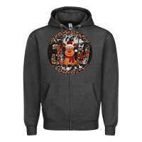 Charcoal Heather joy reindeer christmas ornament Zipper Hoodie - Jasminsmagicworld