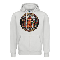 Joy Reindeer Christmas Ornament Zipper Hoodie | Teevron