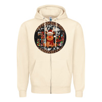 Sandshell joy reindeer christmas ornament Zipper Hoodie - Jasminsmagicworld