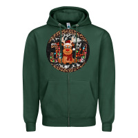 Sports Green joy reindeer christmas ornament Zipper Hoodie - Jasminsmagicworld