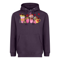 Plum boss lady coffee cups Heavyweight Hoodie - NancyCooperArtShop