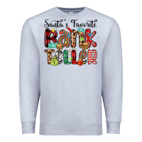 Heather Grey santa s favorite bank teller Premium Sweatshirt - MaliasSmallBusiness