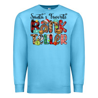 Ocean Blue santa s favorite bank teller Premium Sweatshirt - MaliasSmallBusiness