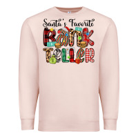 Pale Pink santa s favorite bank teller Premium Sweatshirt - MaliasSmallBusiness