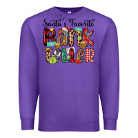 Purple santa s favorite bank teller Premium Sweatshirt - MaliasSmallBusiness