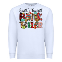 White santa s favorite bank teller Premium Sweatshirt - MaliasSmallBusiness