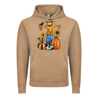 Vintage Coffee pumpkin sunflower fall scarecrow Vintage Hoodie - RanaPortraitStore