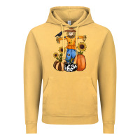Vintage Mustard pumpkin sunflower fall scarecrow Vintage Hoodie - RanaPortraitStore
