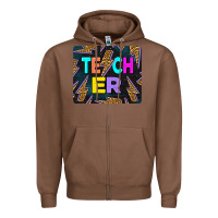 Chestnut Teacher Flash Zipper Hoodie - LillyAllenDesigns