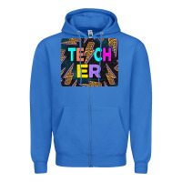 True Royal Teacher Flash Zipper Hoodie - LillyAllenDesigns