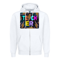 White Teacher Flash Zipper Hoodie - LillyAllenDesigns