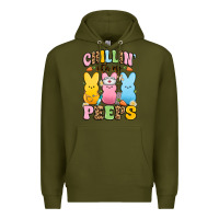 Army Green chillin' with my peeps nurse Premium Hoodie - Artiststas