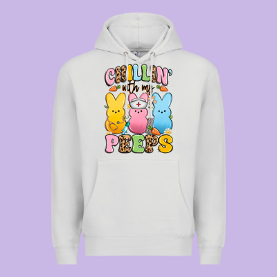 Chillin' With My Peeps Nurse Premium Hoodie Designed By Artiststas