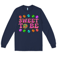 Navy sweet to be candy Long Sleeve Tee - AdoDesignShop