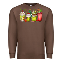 Chestnut Christmas characters coffee cups Premium Sweatshirt - MaliasSmallBusiness