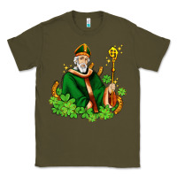 Army Green st patricks and horseshoes with shamrocks Classic Tee - AdoDesignShop