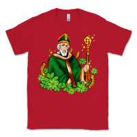 Red st patricks and horseshoes with shamrocks Classic Tee - AdoDesignShop