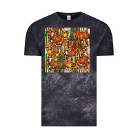 Cloud Black christmas leopard cow with gift boxes Vintage Tee - FaDigitalArtStudio