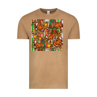 Vintage Camel christmas leopard cow with gift boxes Vintage Tee - FaDigitalArtStudio