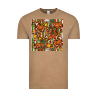 Vintage Coffee christmas leopard cow with gift boxes Vintage Tee - FaDigitalArtStudio
